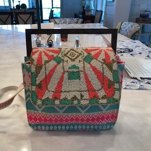 America & Beyond Beaded Crossbody